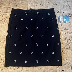 Navy Anchors Skirt by Lulu Bee